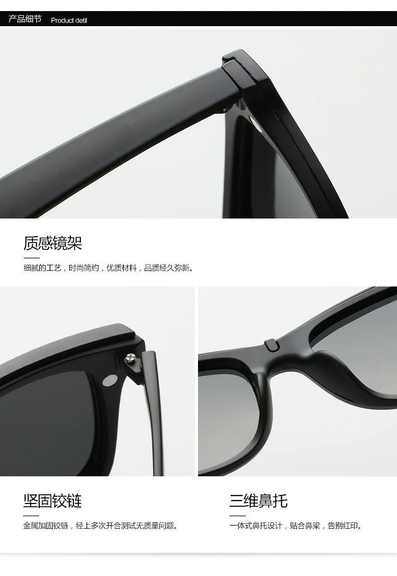 6 In 1 Custom Men Women Polarization Optical Magnetic Sunglasses Clip Magnet Clip on Sunglasses Clip on Sun Glasses Frame