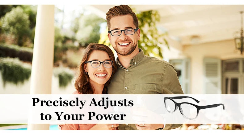 IENJOY Newest Mulifocal Readers High Quality Women Men Auto Adjusting Bifocal Reading Glasses +50 to +250 HD Magnifier