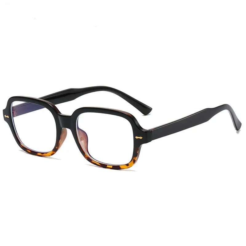 JNPCXI Fashion Square Women Luxury Sunglasses Retro Rivets Men Orange Lens Shades UV400 Sun Glasses