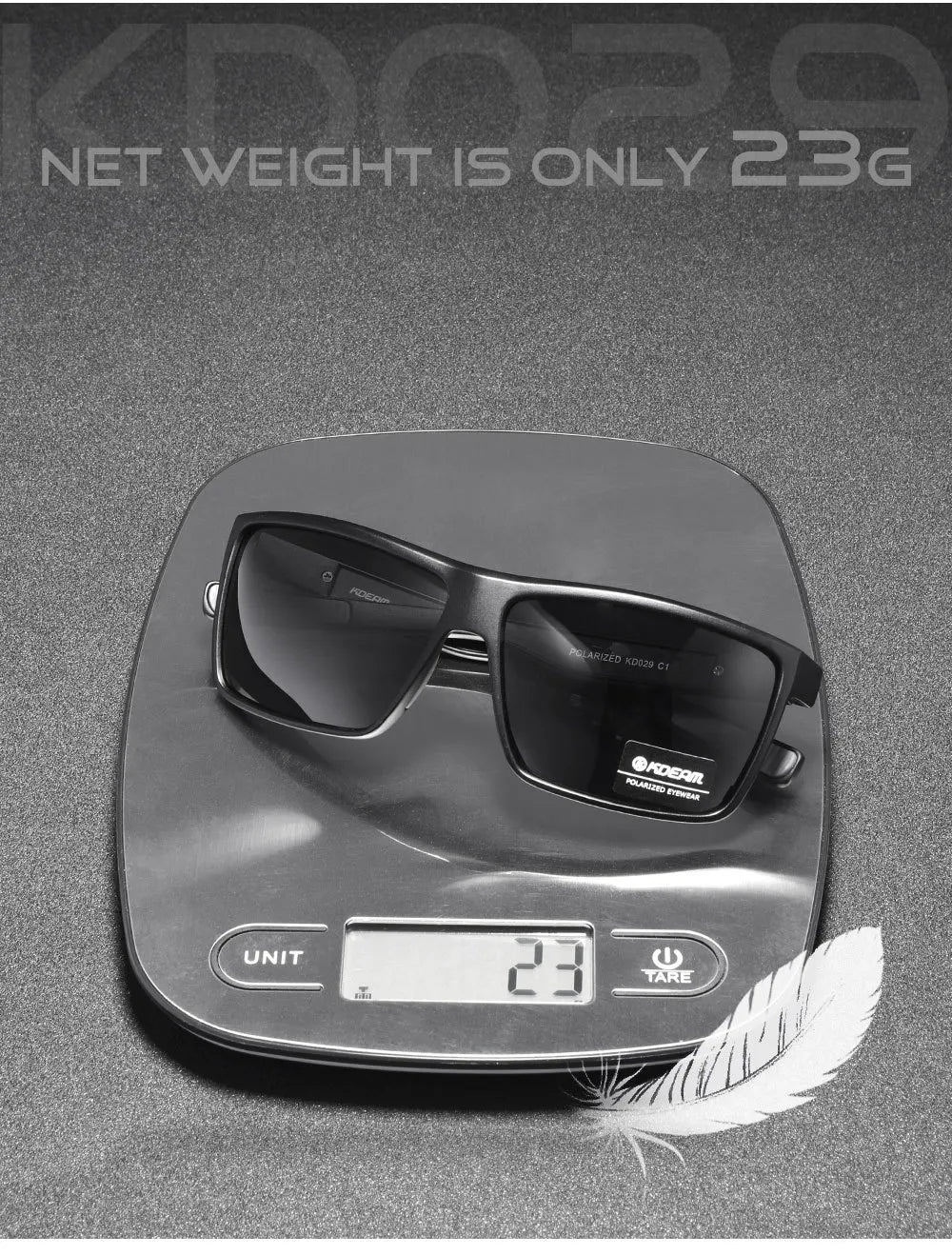 2025 KDEAM Brand Square Glasses Men's Driving Polarized Sunglasses Outdoor Travel Fashion Sunglass Silicone Nose Support UV400