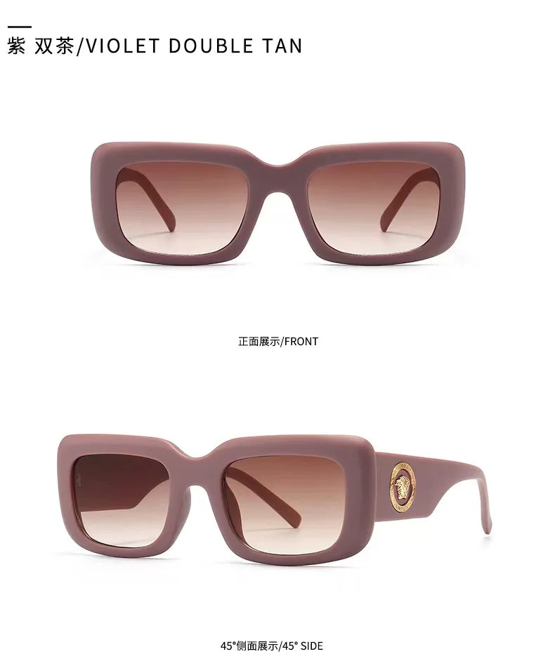 Hot Sale Fashion Sunglasses for Women European American Street Photography Ins Popular Model Square Sunglasses UV400 Men Shades