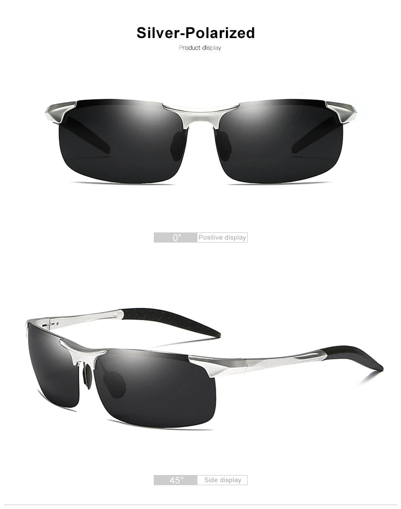 CLLOIO Aluminum Photochromic Sunglasses Men Polarized Day Night Driving Chameleon Glasses Anti-Glare Change Color Sun Glasses UV