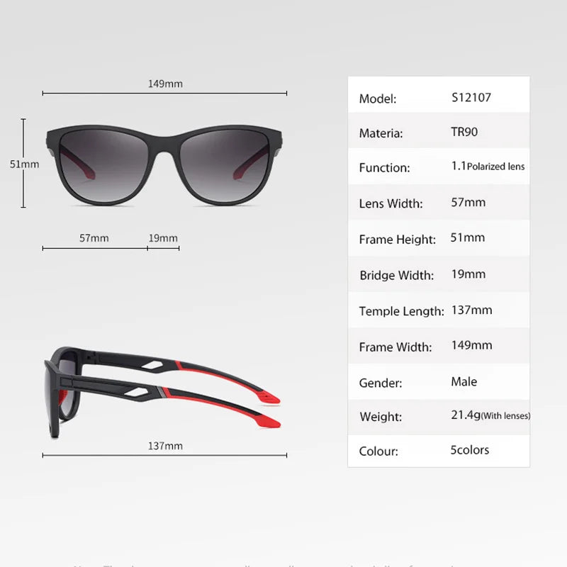 Reven Jate S12107 Men Polarized Sunglasses UV400 Good Quality Polarized Man Sunwear Protection from Strong Sunlight