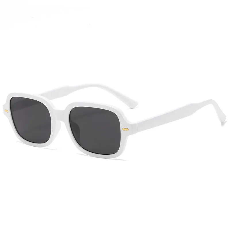 JNPCXI Fashion Square Women Luxury Sunglasses Retro Rivets Men Orange Lens Shades UV400 Sun Glasses