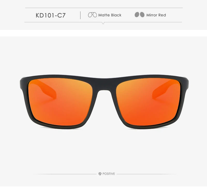 KDEAM Rectangular Ultra Light TR90 Sunglasses Men Polarized TAC 1.1mm Thickness Lens Driving Sun Glasses Women Sports Cat.3