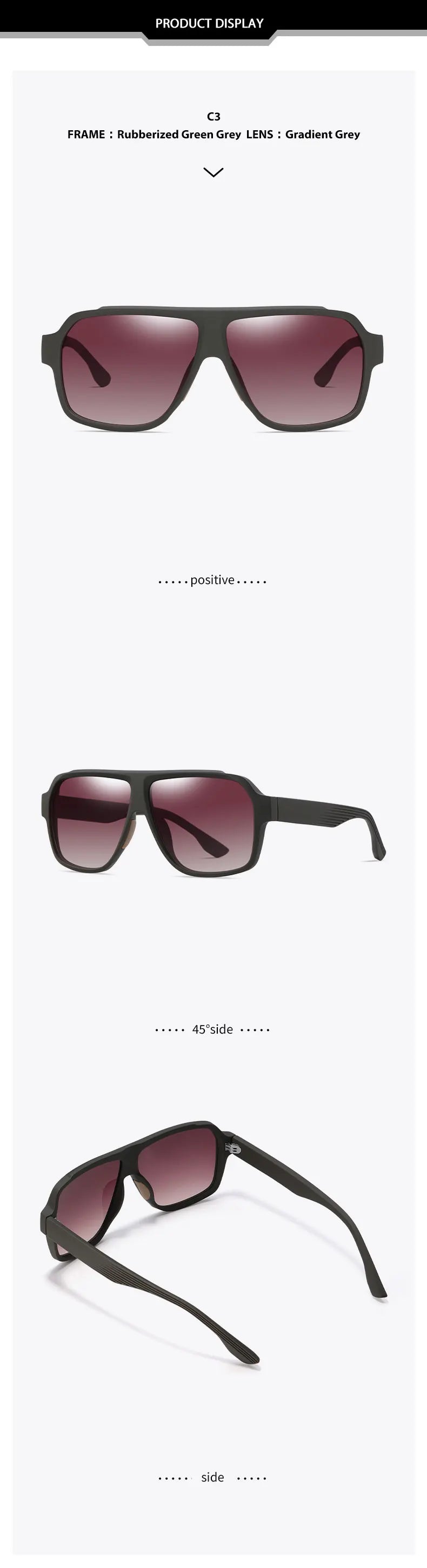 Reven Jate S11105 Men Polarized Sunglasses UV400 Good Quality Polarized Man Sunwear Protection from Strong Sunlight