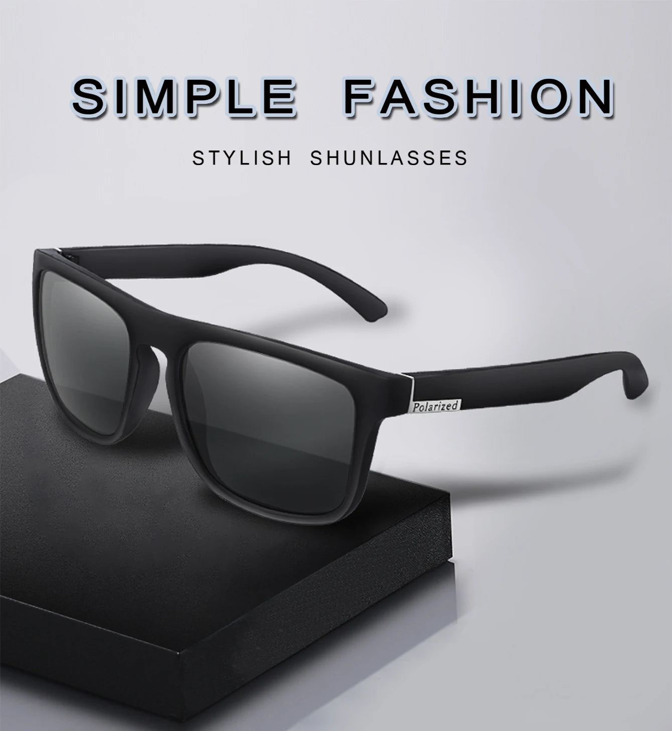 Retro Style Square Frame Polarized Cycling Sunglasses Men Night Vision Car Driving Sunglass Dirt Bike Motorcycle Glasses UV400