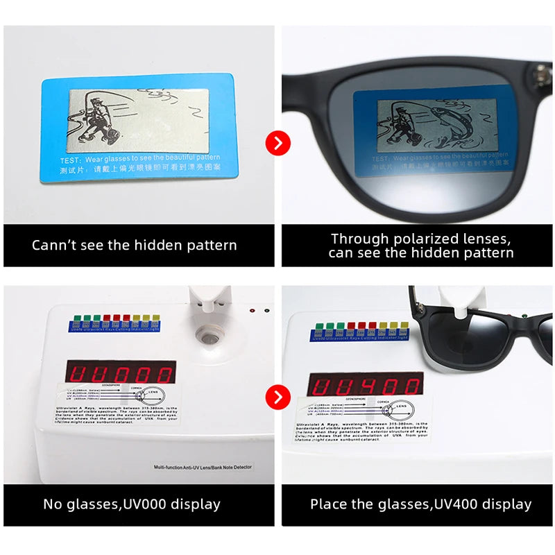 2140 Classic Square Polarized Sunglasses Men Women Retro Black Sun Glasses Male Fashion Summer Anti Glare Driving Shades