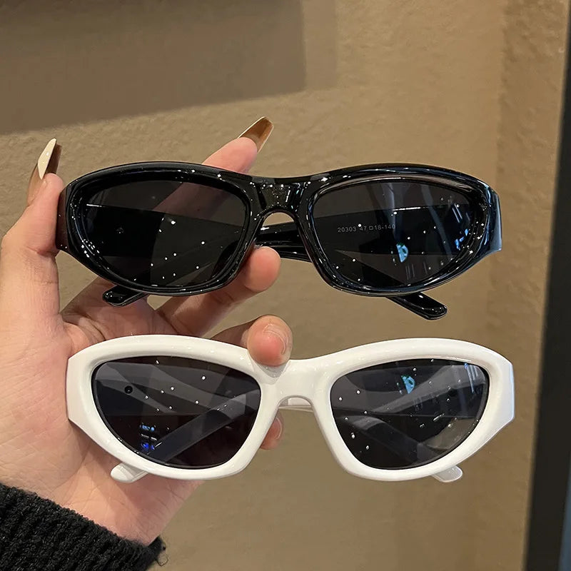 Y2k Punk Sports Sunglasses for Women Men Fashion Mirror