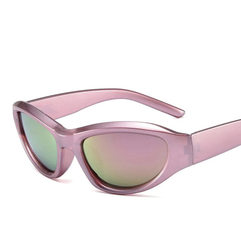 Y2k Punk Sports Sunglasses for Women Men Fashion Mirror
