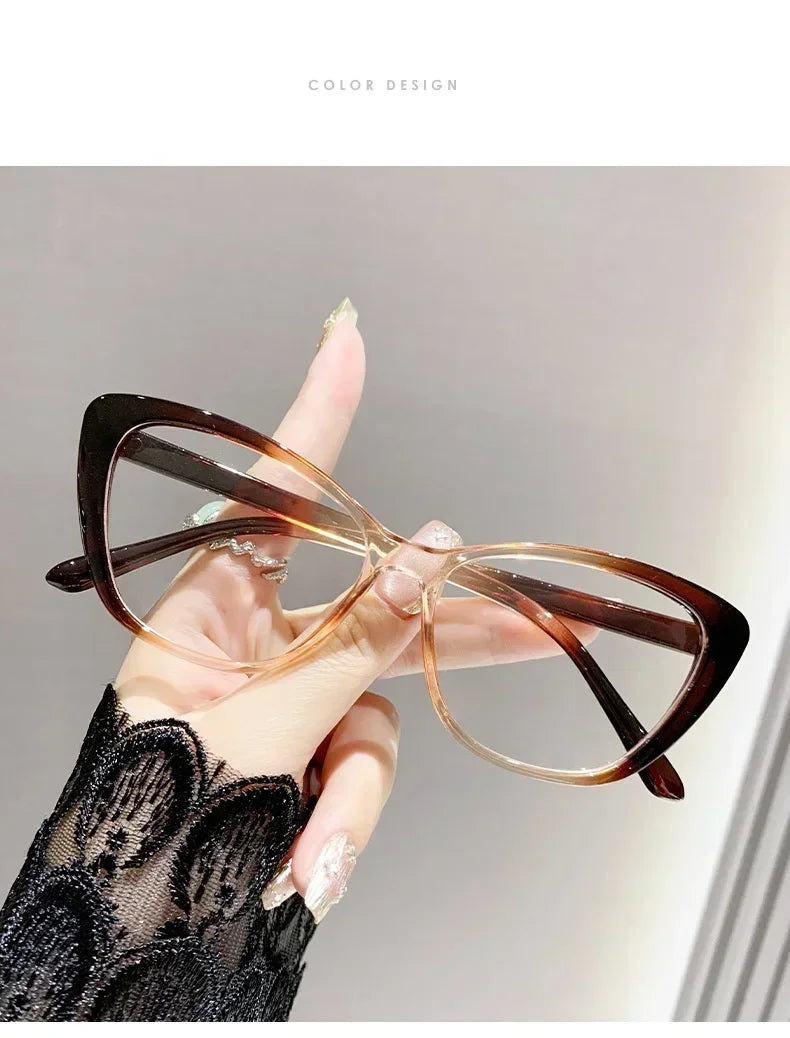 Retro Butterfly Frame Reading Glasses Cat Eye Clear Lens Presbyopia Eyeglasses Blue Light Blocking Eye Protection Eyewear +1.5