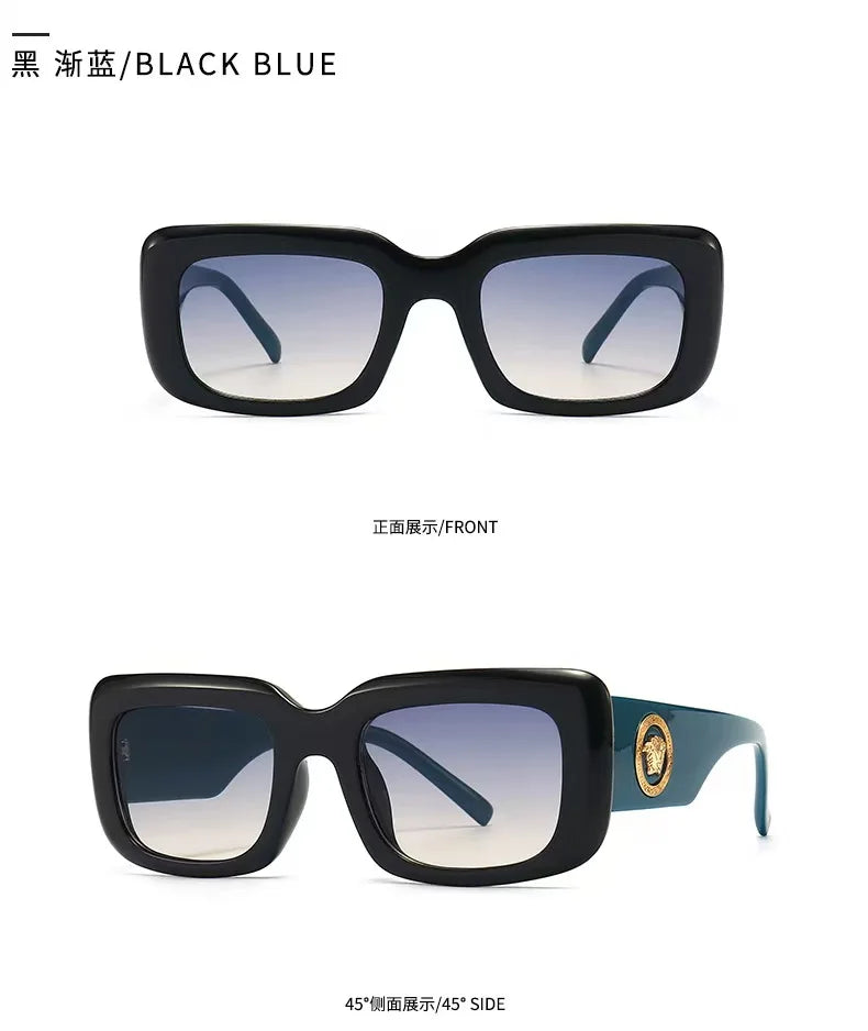 Hot Sale Fashion Sunglasses for Women European American Street Photography Ins Popular Model Square Sunglasses UV400 Men Shades