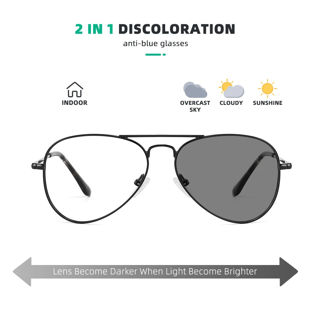 Women Reading Glasses Anti Blue Light Eyeglass Frames for Men Photochromic Prescription Eyeglasses for Women Sunglasses Reader