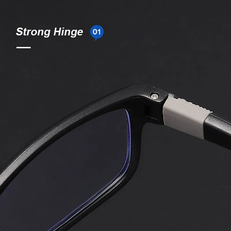 Reading Glasses For Men Women Sports Anti-blue Light Reading Eyewear Black Red TR90 Frame Presbyopia Eyeglasses +100 to+400