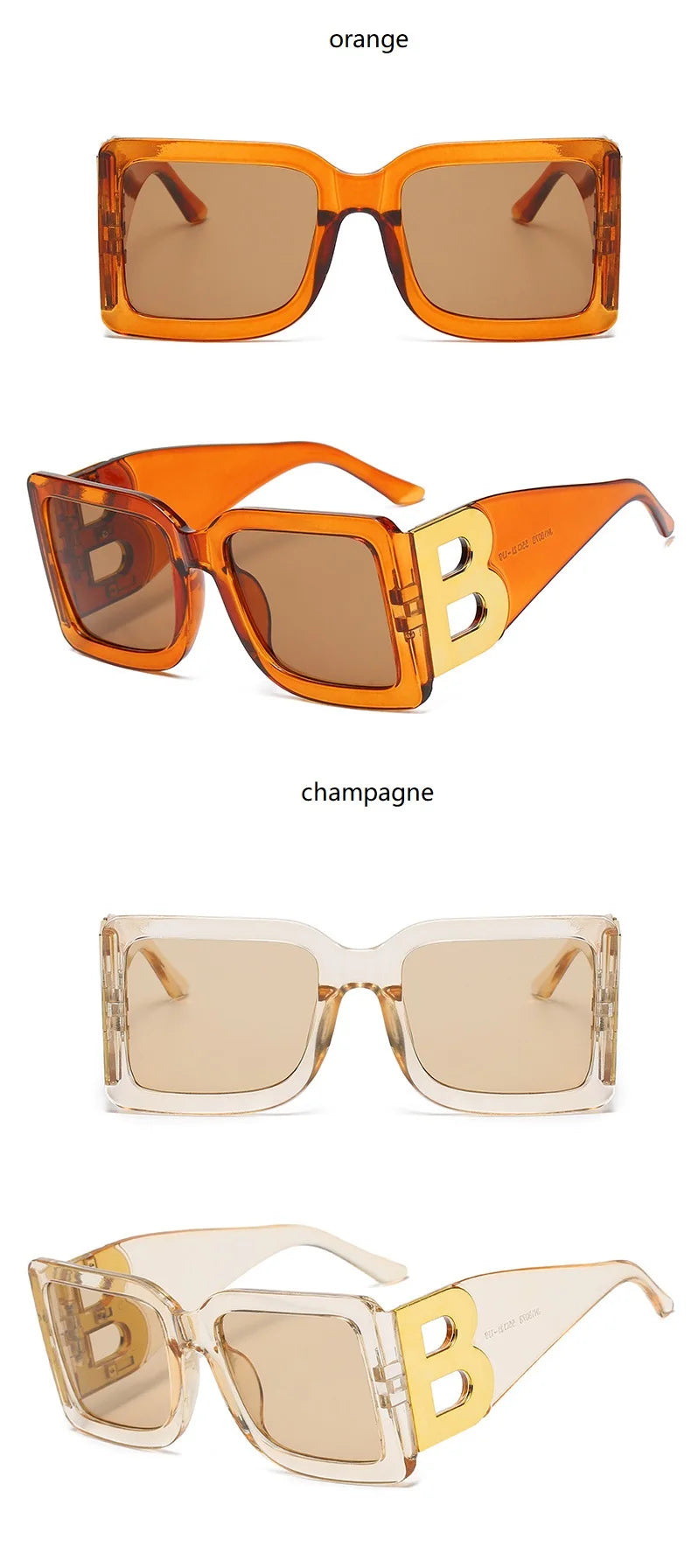 Oversized Square Sunglasses Women Fashion 2024 New Vintage Big Frame Shades Men Sun Glasses UV400 Eyewear Oculos Gafas De Sol