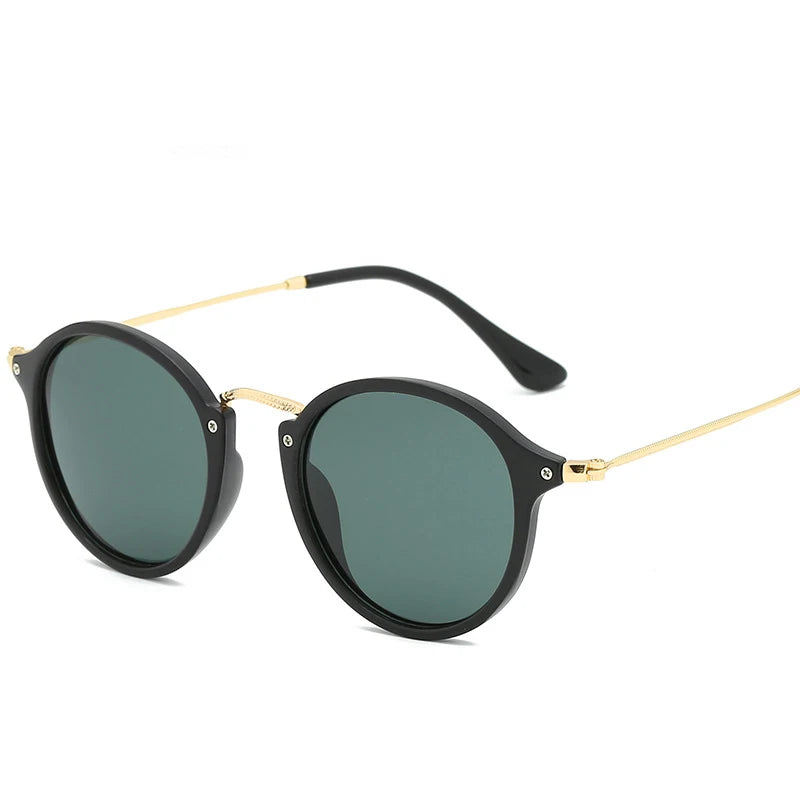 RUOBO Mirror Surface Lens Polarized Sunglasse Brand Design Eyewear For Men Women Round Driving Fishing Goggle UV400 Gafas De Sol