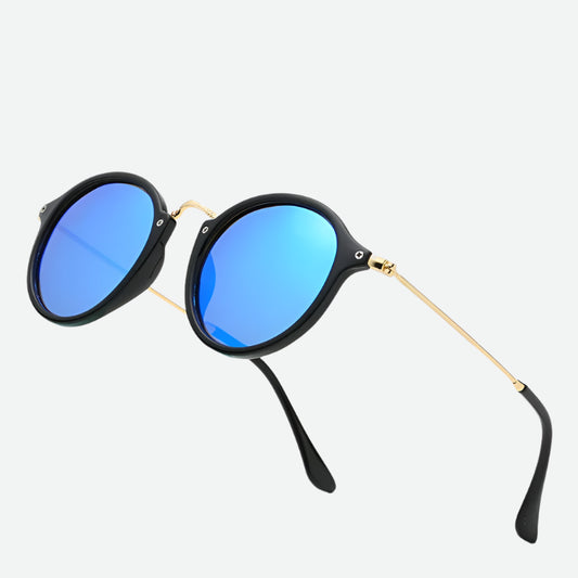 RUOBO Mirror Surface Lens Polarized Sunglasse Brand Design Eyewear For Men Women Round Driving Fishing Goggle UV400 Gafas De Sol