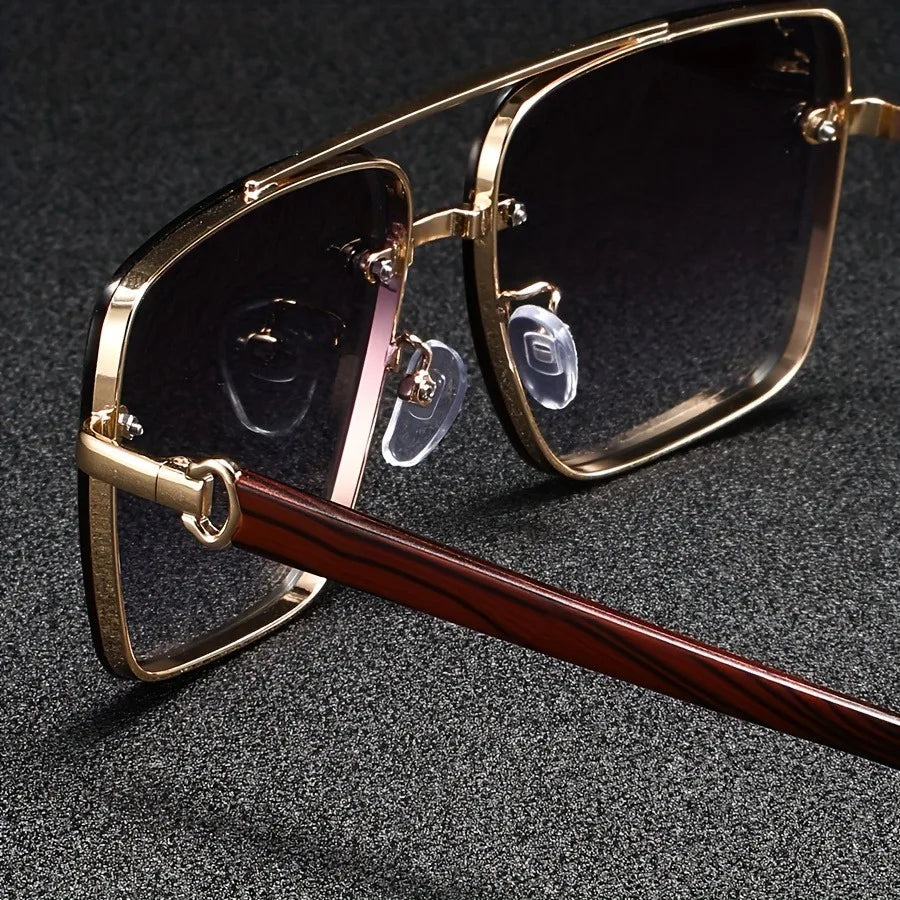 2025 Luxury Square Sunglasses For Men New Wooden Vintage Designer Fashion Glasses Sunglasses Women Vacation Gafas De Sol Hombre