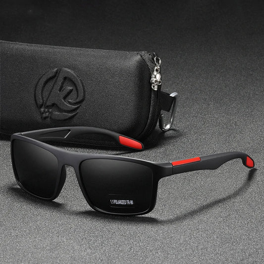 KDEAM Rectangular Ultra Light TR90 Sunglasses Men Polarized TAC 1.1mm Thickness Lens Driving Sun Glasses Women Sports Cat.3