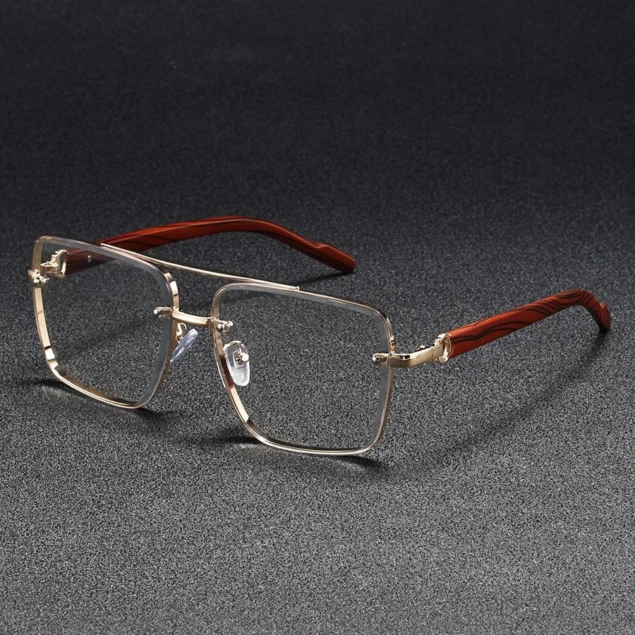 2025 Luxury Square Sunglasses For Men New Wooden Vintage Designer Fashion Glasses Sunglasses Women Vacation Gafas De Sol Hombre
