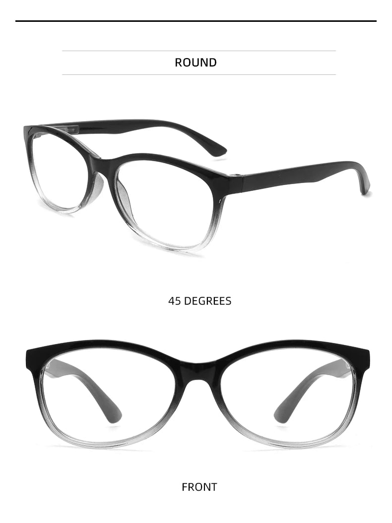 IENJOY Newest Mulifocal Readers High Quality Women Men Auto Adjusting Bifocal Reading Glasses +50 to +250 HD Magnifier