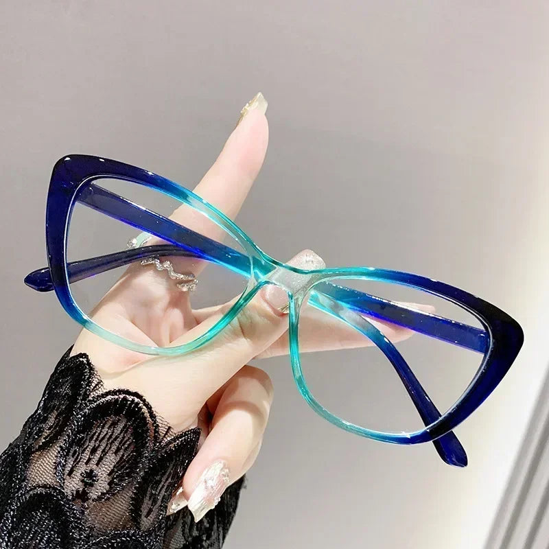 Retro Butterfly Frame Reading Glasses Cat Eye Clear Lens Presbyopia Eyeglasses Blue Light Blocking Eye Protection Eyewear +1.5