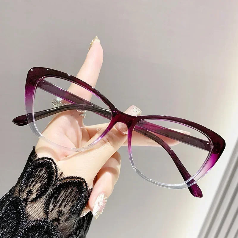 Retro Butterfly Frame Reading Glasses Cat Eye Clear Lens Presbyopia Eyeglasses Blue Light Blocking Eye Protection Eyewear +1.5