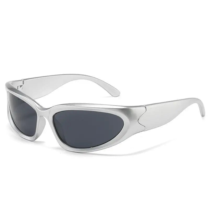 Y2k Punk Sports Sunglasses for Women Men Fashion Mirror