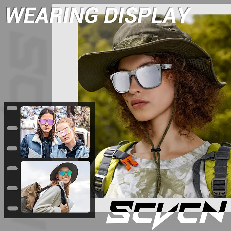 SCVCN Polarized Cycling Sunglasses Outdoor Fishing Sunglasses UV400 Sports Running Glasses Men MTB Cycling Glasses