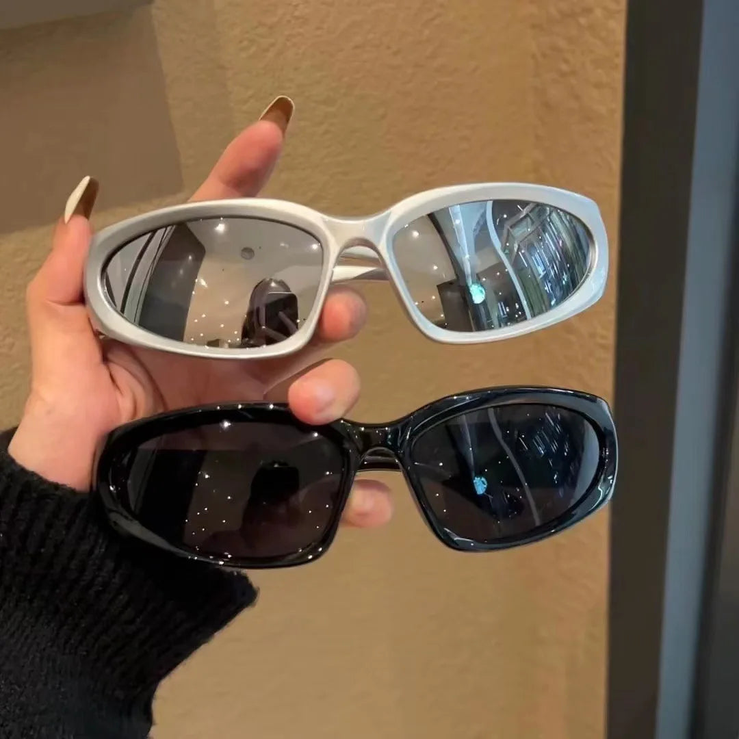Y2k Punk Sports Sunglasses for Women Men Fashion Mirror