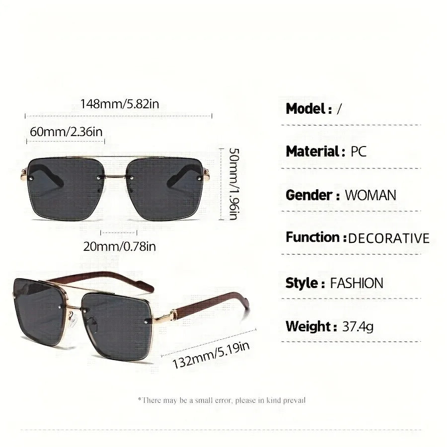 2025 Luxury Square Sunglasses For Men New Wooden Vintage Designer Fashion Glasses Sunglasses Women Vacation Gafas De Sol Hombre
